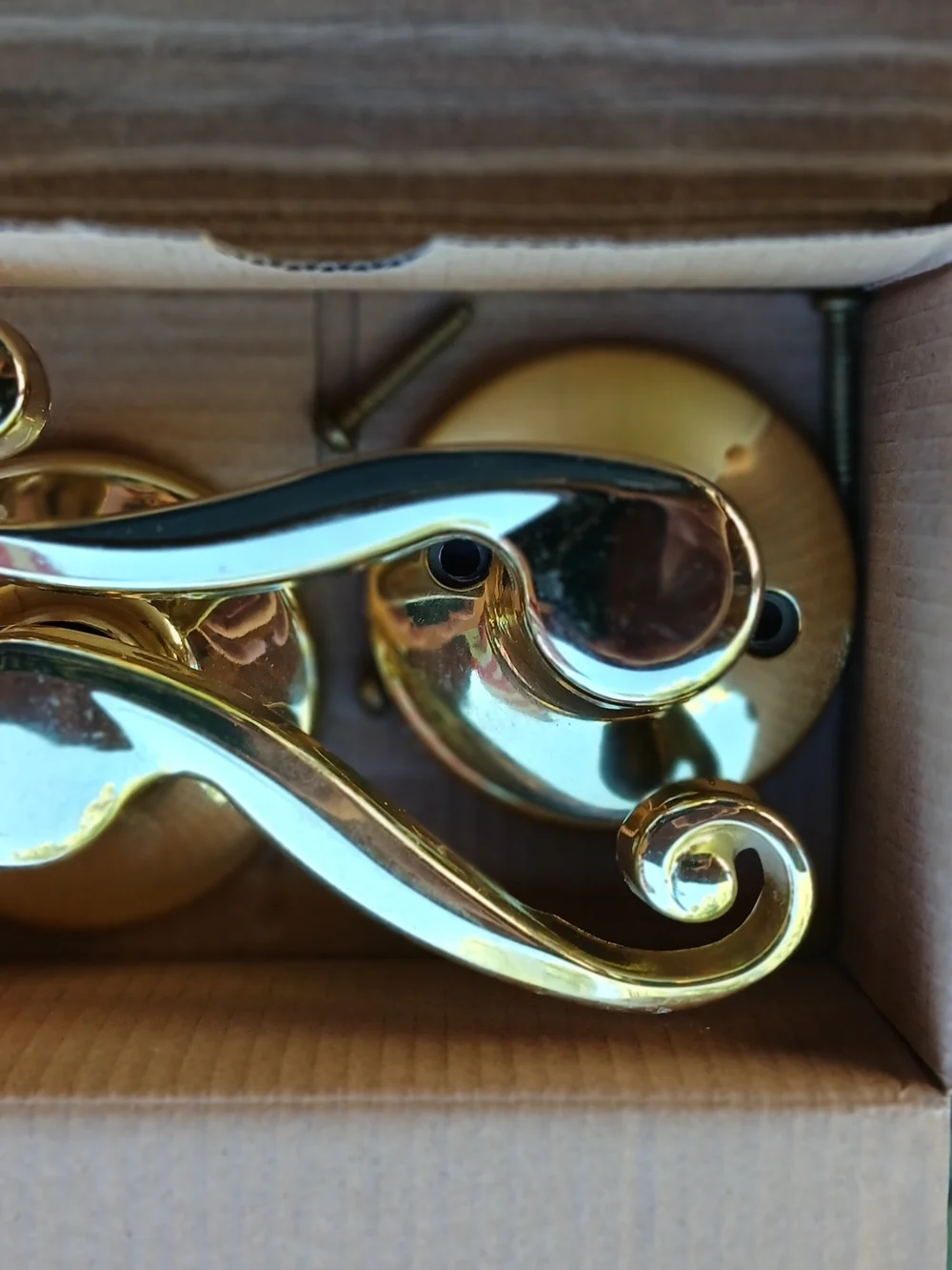 3-sets Of Brass plated Decorative Wall Hook Set - Polished Brass Home Wall Decor